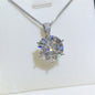 10 Carat Moissanite 925 Sterling Silver Pendant Necklace